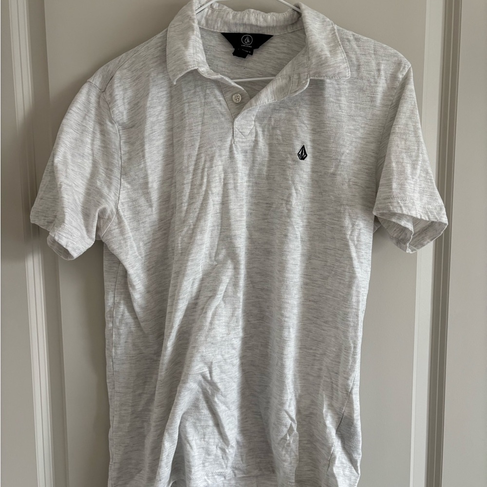 Volcom Men's Light Gray Polo Shirt